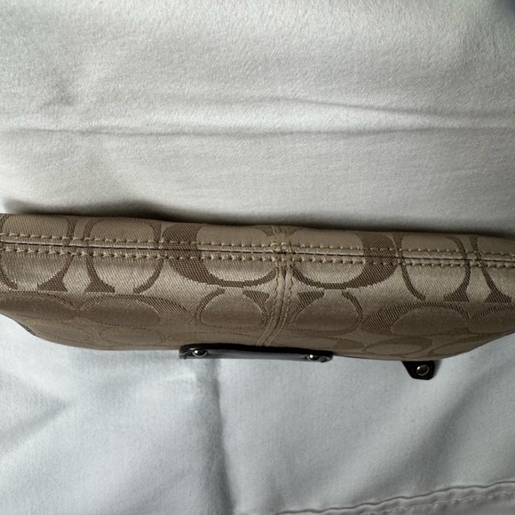 Coach Pleated Canvas Signature Wallet with Leather Trim - Picture 6 of 9
